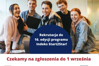 Rusza rekrutacja do 16. edycji programu Indeks Start2Star